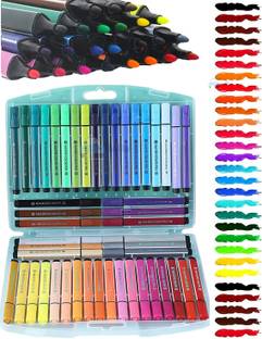 BONGERKING Washable Watercolor Pens Set Art Markers Colour Sketch Pens - 48 Set