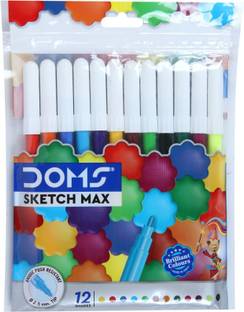 DOMS Sketch Max Non-Toxic Water Colour Round Nib Sketch Pens
