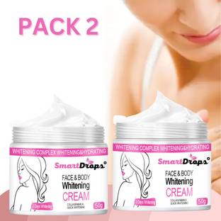 smartdrops Face Whitening Cream | Moisturizing Formula for Skin Glow | Gentle for All Skin Types