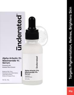 UNDERATED Alpha Arbutin 2% + Niacinamide 1% Serum | Brightening & Skin Tone Correction | With Kakadu Plum Extract | For All Skin Types