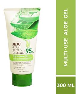 The Face Shop Jeju Aloe Fresh Soothing Gel Tube with Vitamin E, for Body, Face & Hair