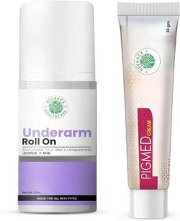 Neuhack Underarm Darkness Removal combo - Armpit brightening rollon & pigmed night cream