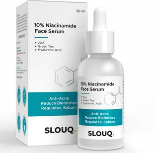 SLOUQ 10% Niacinamide Face Serum - Reduces Acne Marks & Dark Spots - 30ml