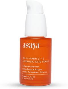 ASAYA 15% Vitamin C + E & Ferulic Acid Face Serum for Collagen Boosting & Glow