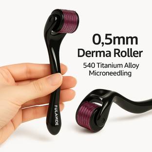 FULAMDE Derma Roller System 0 Point 5 mm Derma Roller Men & Women Titanium Alloy Micro Needles Treating Skin Tightning(0.5mm)