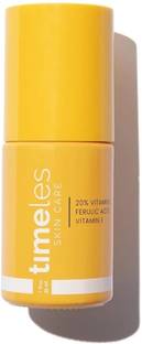 Timeless Skin Brightening Serum With Vitamin E & Vitamin C - Face Serum for Oily & Dry Skin - Fragrance-Free for Skin Care - 30ML
