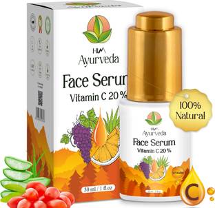 HIM AYURVEDA Advanced 20% Vitamin C Brightening Skin Treatment|Fades Dark Spots|For Women & Men|