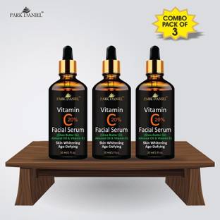 PARK DANIEL Vitamin C Serum with Hyaluronic acid- Anti Ageing and Anti Wrinkle Combo pack of 3 Bottles(90 ml)