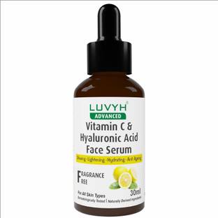 LUVYH Vitamin C & Hyaluronic Acid Serum For Skin Brightening & Hyperpigmentation
