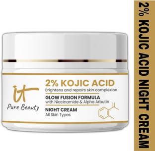 IT Pure Beauty Kojic Acid Night Face Cream For Skin Whitening Brightening, Anti Ageing