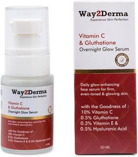 Way2Derma Brightening & Hydrating Formula for Radiant Skin Overnight Glow Serum Nourishing