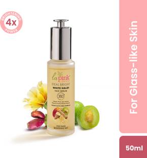 La Pink Ideal Bright Face Serum 100% Microplastic Free Kesar & Sandalwood for all Skin