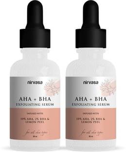 Nirvasa 12% AHA+BHA Exfoliating Face Serum with pH Level 3.5-5.5 for All Skin Types