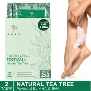 AZAH Exfoliating Foot Mask And Pedicure|Dead Skin, Calluses, Cracked Heels|Tea Tree