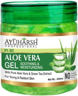Ayuharsh Pure Aloevera Massage Gel for Glowing Moisturize Skin, Face and Hair Care