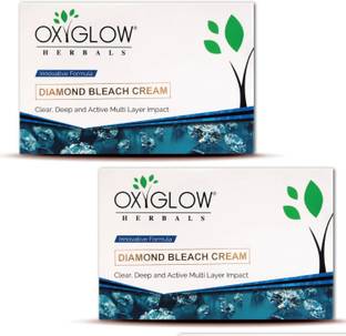 OXYGLOW Herbals Diamond Bleach Cream 300Gm (Pack of 2) Clear, Deep & Active multi layer