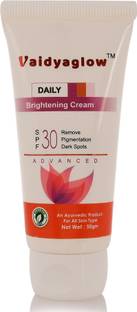 Vaidyaglow Daily Brightening Cream For Glowing Skin WITH SPF -30