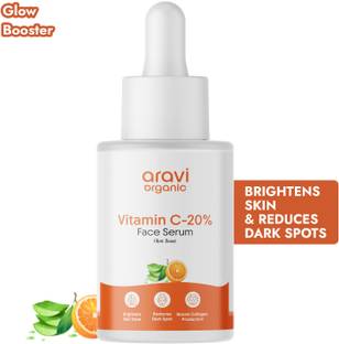 Aravi Organic 20% Vitamin C Face Serum For Glowing Skin | Radiant & Anti Aging Skin Repairs | Dark Circle | Fine Line & Sun Damages Corrector | Pigmentation Removal | White Beauty Anti Spot Fairness with Natural Botanicals