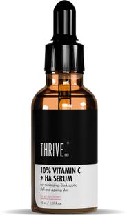 ThriveCo 10% Vitamin C Serum with Hyaluronic Acid | Reduces Dark Spots, Dull & Aging Skin