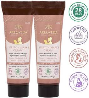 Areoveda Stretch Mark Cream (Pack of 2) | Visible Results in 28 Days | Works On Old & New Marks | Lab Tested, Ecocert Certified, & EWG Verified