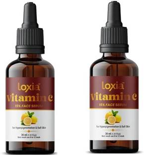 Loxia 15% Vitamin C Face Serum With Vit E, & Ferulic Acid For Glowing Skin