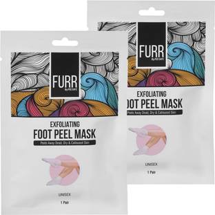 FURR By Pee Safe Exfoliating Foot Mask, Peeling Dead Skin, Hydrate Dry Skin, Cracked Heels, Tan Removal Unisex