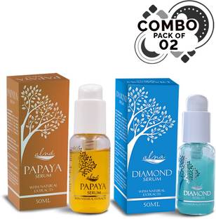 Alna Care Diamond serum With Papaya serum | Face Serum Combo