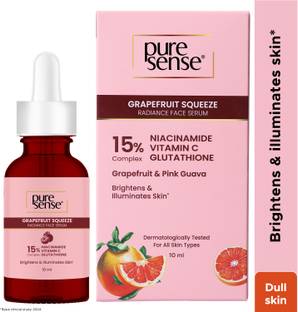 PureSense 15% Niacinamide, Vitamin C, Glutathione Radiant Face Serum with Grapefruit