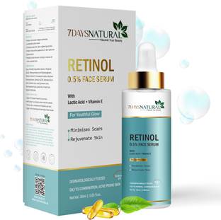7days natural Retinol Face Serum 0.5% to reduce Aging and Fine Lines | Fragrance and Paraben free serum