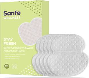 Sanfe Underarm Sweat Absorbent Patch 8 hr odour control stain free ultra thin 5 Pairs