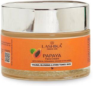 Lashika Papaya Day Cream with Alpha Arbutin, Niacinamide, Vitamin C & Kojic Acid | Hydrating | Brightening | Anti-Pigmentation | Lightweight