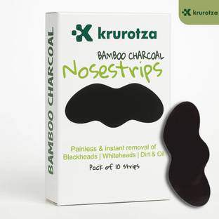 krurotza Charcoal Blackhead Remover Nose Strips Deep Cleansing Pore Strips(10 Strip)