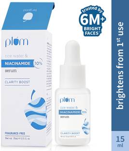 Plum 10% Niacinamide & Rice Water Face Serum | Clear & Bright Skin | Dermat-Tested
