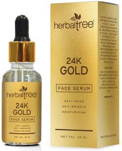 Herbal Tree 24K Gold Face Serum for Moisturizing, Anti Aging & Anti Wrinkle for Women & Men