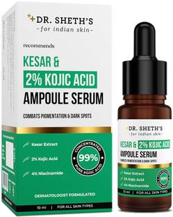 Dr. Sheth's Kesar & 2% Kojic Acid Ampoule Serum | Helps prevent pigmentation & dark spots |