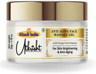 Utkrisht Khadi Anti Ageing & Skin Brightening Night Gel with Niacinamide and Papaya Extract | Locks Moisture In Skin | Reduces Pores | Evens Skin-Tone For Men & Women | Paraben Free