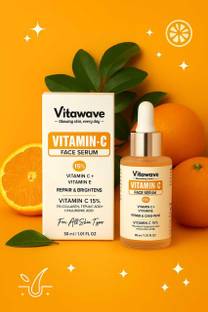vitawave 15% Vitamin C Serum with Hyaluronic Acid,Ferulic Acid & Tri-Collagen Vita C+E | Water-Based S...