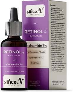 SINCE A+ Anti Aging Retinol Serum For Face With Hyaluronic Acid, Niacinamide & Ceramides