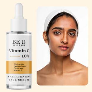 Be U Potent Glow Boost Face Serum with Vitamin C, Ferulic Acid, Niacinamide & HA – Evens Tone & Brightens Skin