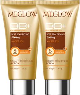 meglow Daily BB Cream for Women with SPF 15+ | Lightweight, Hydrating & Blends Easily