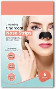 Acufit 6 Pcs Skincare Charcoal Forehead, Chin, Nose Strips - Blackhead Remover