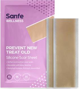 Sanfe Silicone Scar Sheet Prevent new & treat old scars Reduces redness reusable 2 Pcs