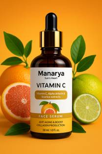 Manarya Sun’s Heart Vitamin C Face Serum – 30ml | Anti-Ageing & Collagen Boost | With Tranexamic Acid, Hyaluronic Acid, Niacinamide, Glutathione & AHA | For Radiant, Youthful Skin