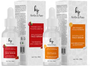 Herbs and Pure Daily Care Even Tone Face Serum with Kojic + Arbutin & Glutathione + Vitamin C