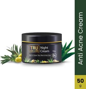 TRU HAIR & SKIN Niacinamide Night Cream | Anti-Acne, Dark Spot Care & Glowing Skin Brightener