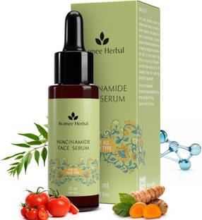 Avimee Herbal 10% Niacinamide Face Serum for Marks, Blemishes & Acne Prone Skin