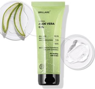 BRILLARE Natural aloe vera gel for face, hair & skin moisturiser