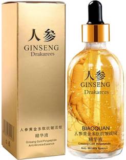 Drakarees Ginseng gold Serum| Polypeptide Anti-Ageing Essence| Ginseng Extract Anti Wrinkle Serum, Ginseng Serum, Ginseng Gold Korean Anti Aging Essential Oil Face Moisturizer Reduce Fine Lines
