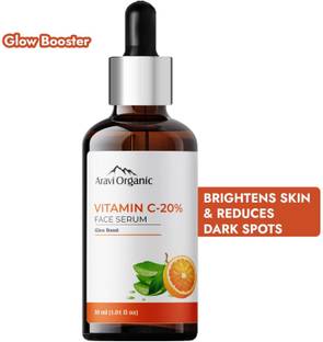 Aravi Organic 20% Vitamin C Face Serum For Glowing Skin | Radiant & Anti Aging Skin Repairs | Dark Circle | Fine Line & Sun Damages Corrector | Pigmentation Removal | White Beauty Anti Spot Fairness with Natural Botanicals