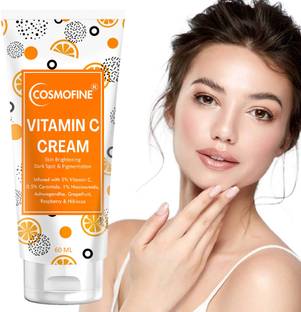 cosmofine Vitamin C Cream for Skin Brightening & Lightening, Reduces Pigmentation & Dark Spots